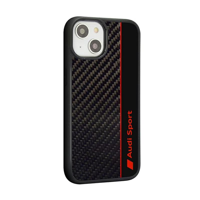 Audi Carbon Fiber Stripe - Case for iPhone 14 (Black) 2