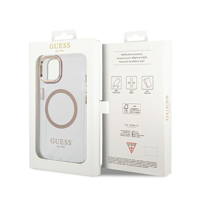 Guess Metal Outline MagSafe - Case for iPhone 14 (Clear) 8