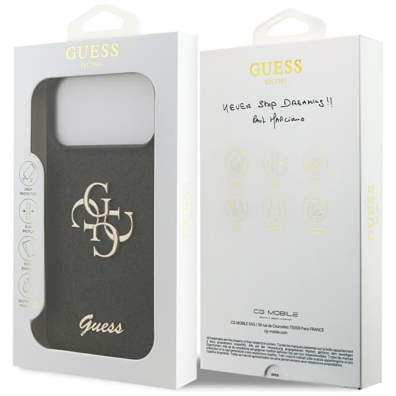 Guess Fixed Glitter Big 4G - Case for iPhone 17 Pro Max (black) 8