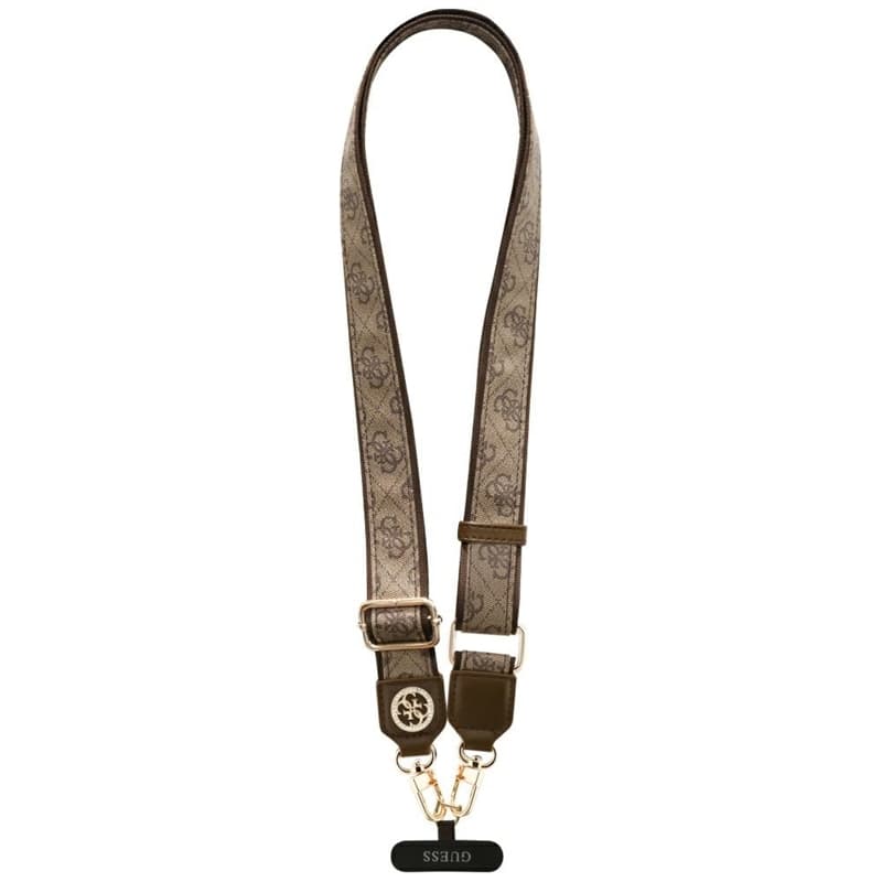 Guess Universal Crossbody Strap 4G Tether Patch Strass Metal Logo - Universal Phone Strap / Lanyard (Brown) 1