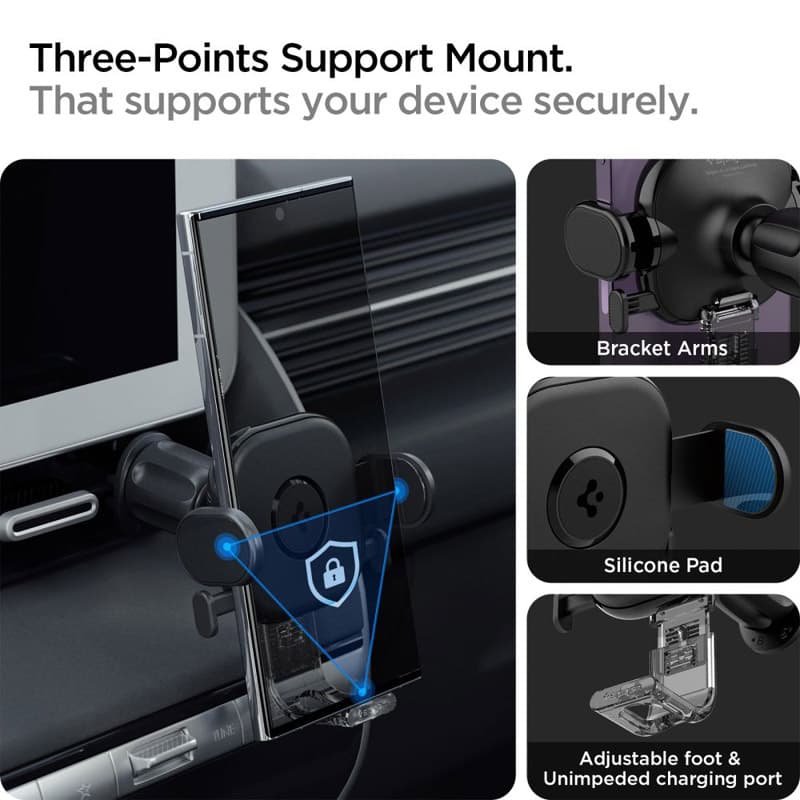 Spigen UTS12 OneTap - Universal car holder (Black) 7