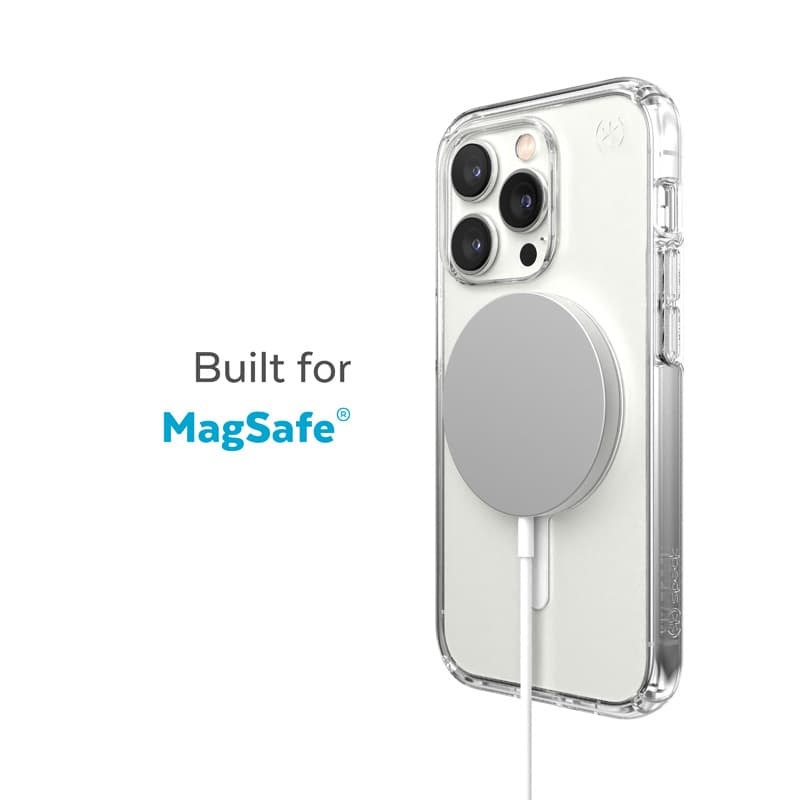 Speck Presidio Perfect-Clear + MagSafe - iPhone 14 Pro Case with MICROBAN Coating (Clear) 6