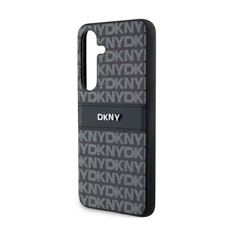 DKNY Leather Mono Stripe & Metal Logo - Samsung Galaxy S24+ Case (black) 6