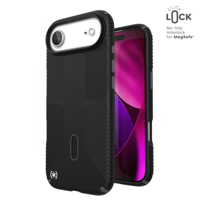 Speck Presidio2 Grip ClickLock & MagSafe - iPhone Air Case (Black / Slate Gray / White) 1