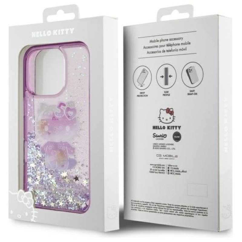 Hello Kitty Liquid Glitter 50TH Anniversary Party - Case for iPhone 16 Pro Max (purple) 8