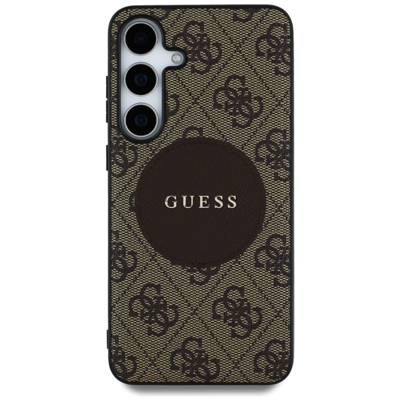 Guess 4G Round Patch Classic Logo MagSafe - Case for Samsung Galaxy S25 (brown) 3