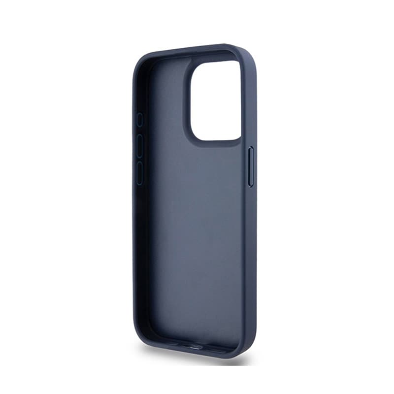 DKNY Leather Mono Stripe & Metal Logo - Case for iPhone 15 Pro (blue) 7