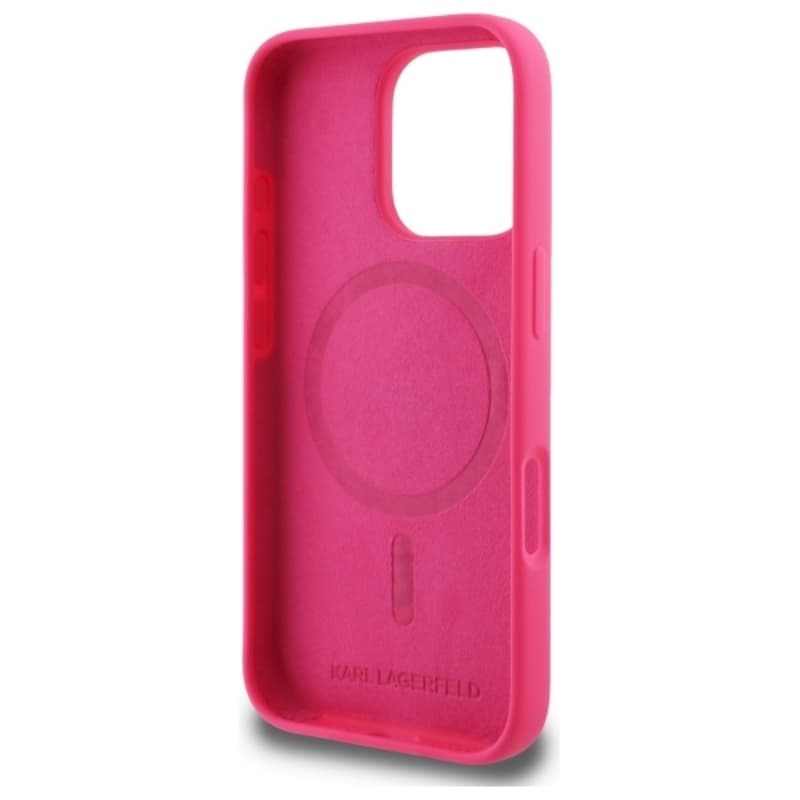 Karl Lagerfeld Silicone Choupette Head Print MagSafe - Case iPhone 16 Pro (fuchsia) 7