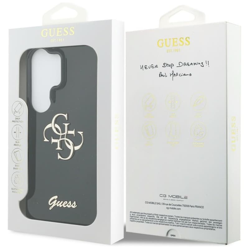 Guess IML Big Metal 4G Script - Samsung Galaxy S26 Ultra Case (Black) 8