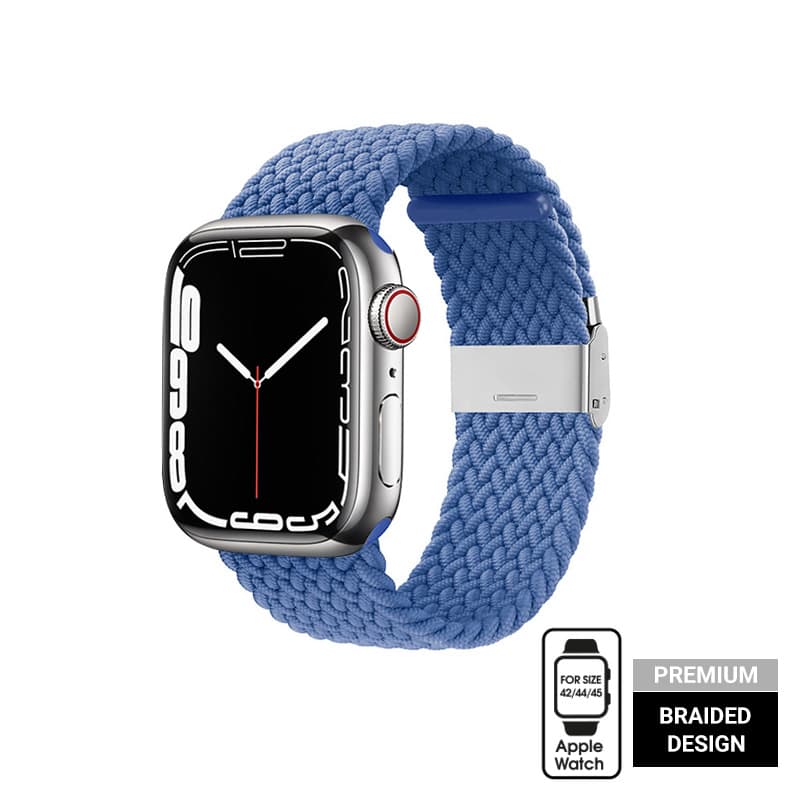 Crong Wave Band – Braided Apple Watch Strap 44/45/46/49mm (Blue) 3