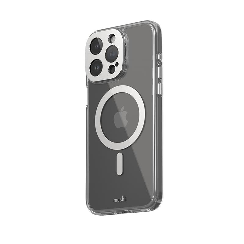 Moshi iGlaze MagSafe - Case for iPhone 15 Pro Max (Luna Silver) 2