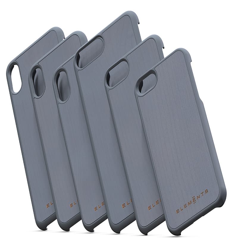 Nordic Elements Original Gefion - Case for iPhone Xs Max with real maple wood (Mid Grey) 8