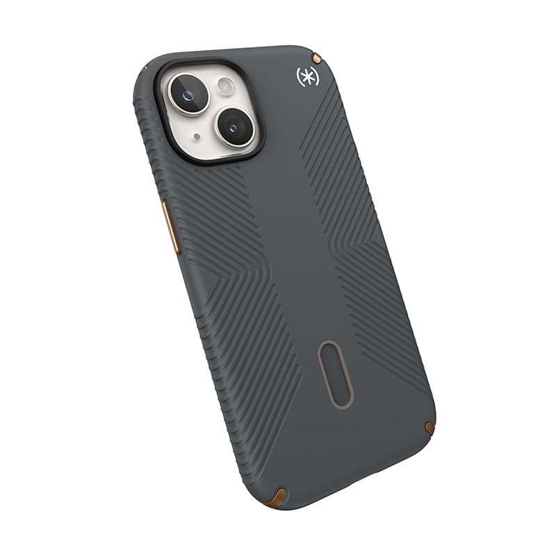 Speck Presidio2 Grip ClickLock & MagSafe - iPhone 17e / 16e / 15 / 14 / 13 Case (Charcoal Gray / Cool Bronze) 6