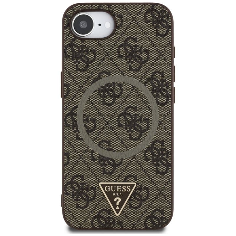 Guess 4G Ring Triangle Logo MagSafe - Case for iPhone 16e (brown) 3