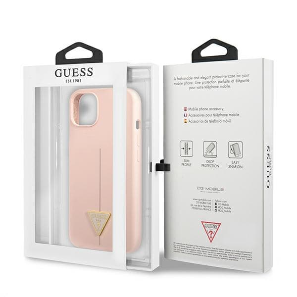 Guess Silicone Triangle Logo - Cover iPhone 13 mini (Pink) 8
