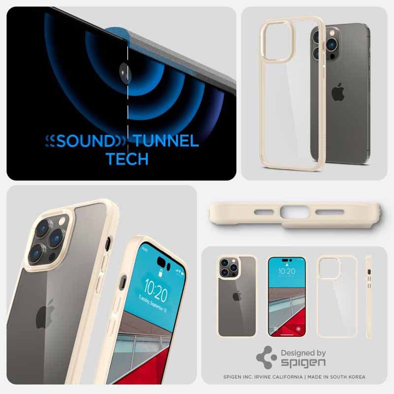 Spigen Ultra Hybrid - Case for iPhone 14 Pro (Beige) 4