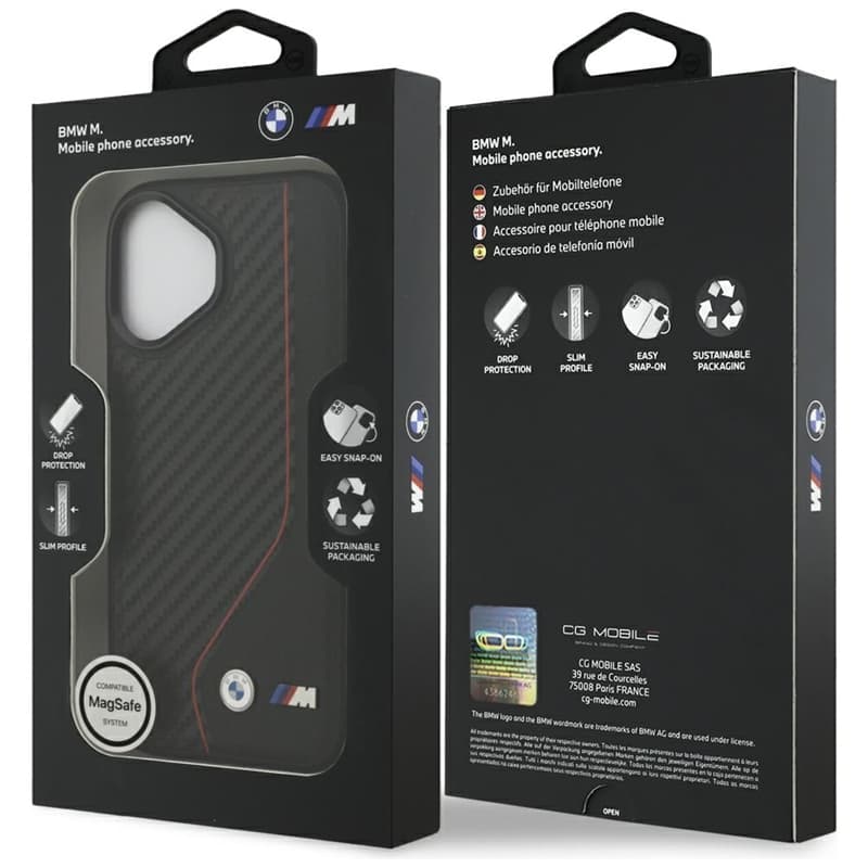 BMW M Carbon Line & Logo MagSafe - Case iPhone 17 (red) 8