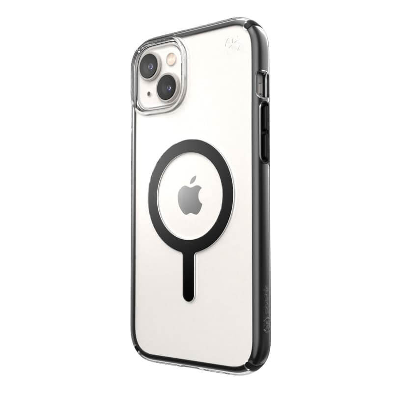 Speck Presidio Perfect-Clear with Impact Geometry + MagSafe - iPhone 15 Plus / 14 Plus Case with MICROBAN Coating (Clear / Black) 3