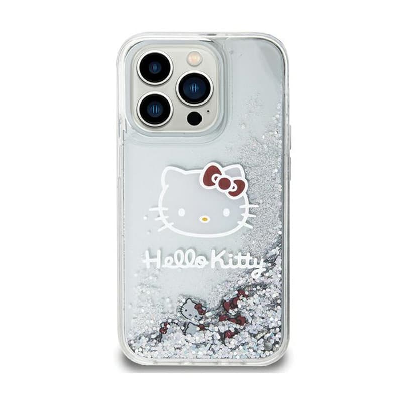 Hello Kitty Liquid Glitter Charms Kitty Head - iPhone 11 case (silver) 1