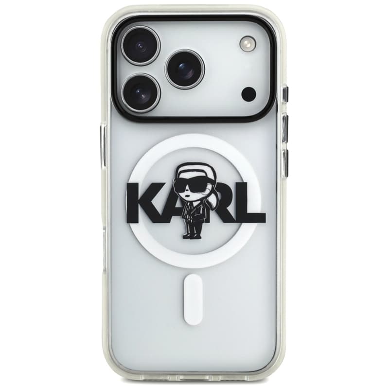 Karl Lagerfeld IML Karl Sketch Logo MagSafe - Case iPhone 17 Pro (Clear) 3