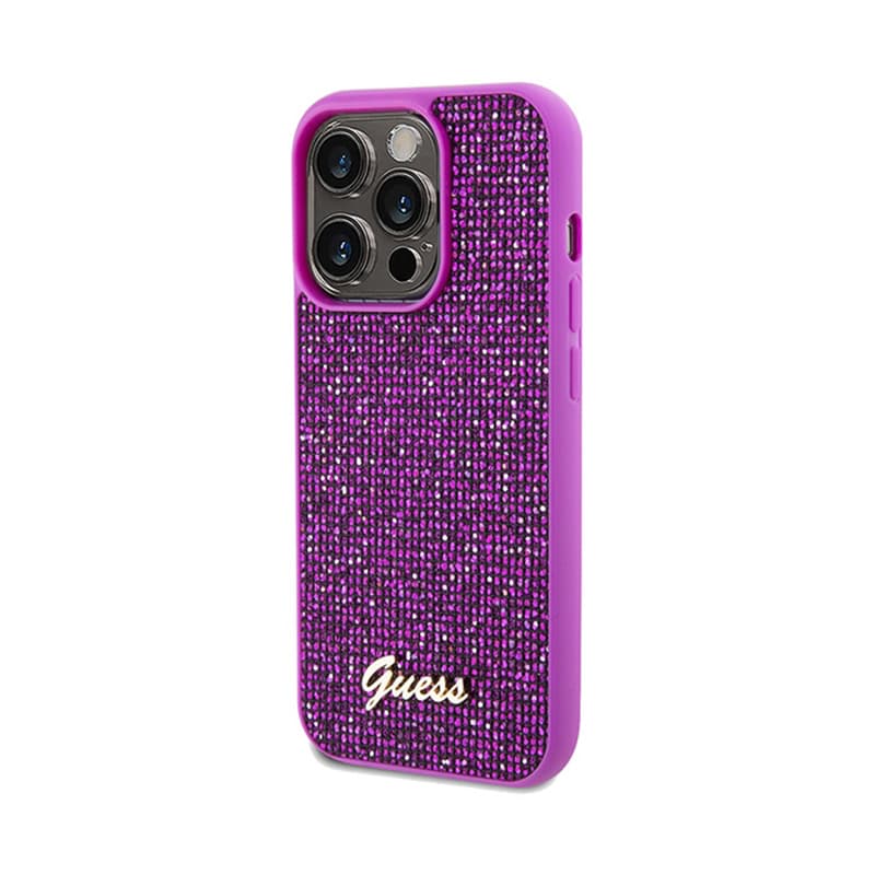 Guess Disco Metal Script - iPhone 14 Pro Case (fuchsia) 2