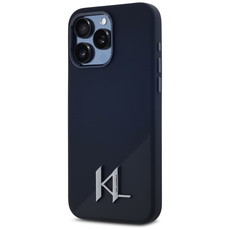 Karl Lagerfeld Silicone Shadow Metal Initial MagSafe - Case for iPhone 15 Pro Max (black) 2