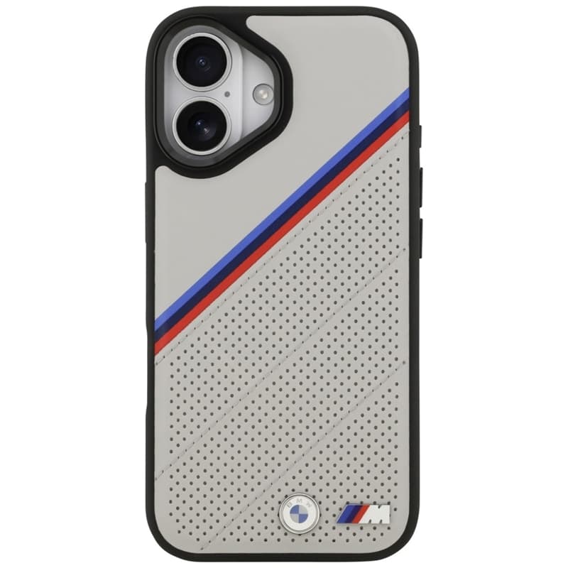 BMW M Tricolor Metal Logo MagSafe - iPhone 17 Case (Gray) 3