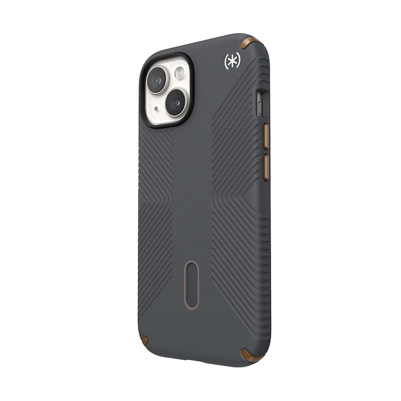 Speck Presidio2 Grip ClickLock & MagSafe - iPhone 17e / 16e / 15 / 14 / 13 Case (Charcoal Gray / Cool Bronze) 7