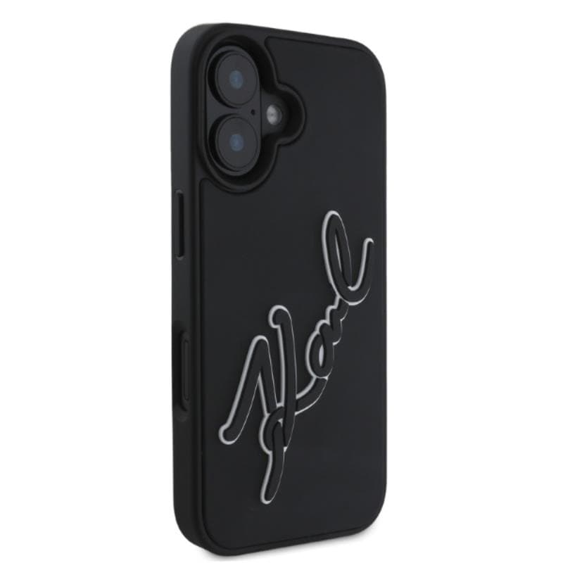 Karl Lagerfeld 3D Rubber Bicolor Signature - Case for iPhone 16 (black) 2