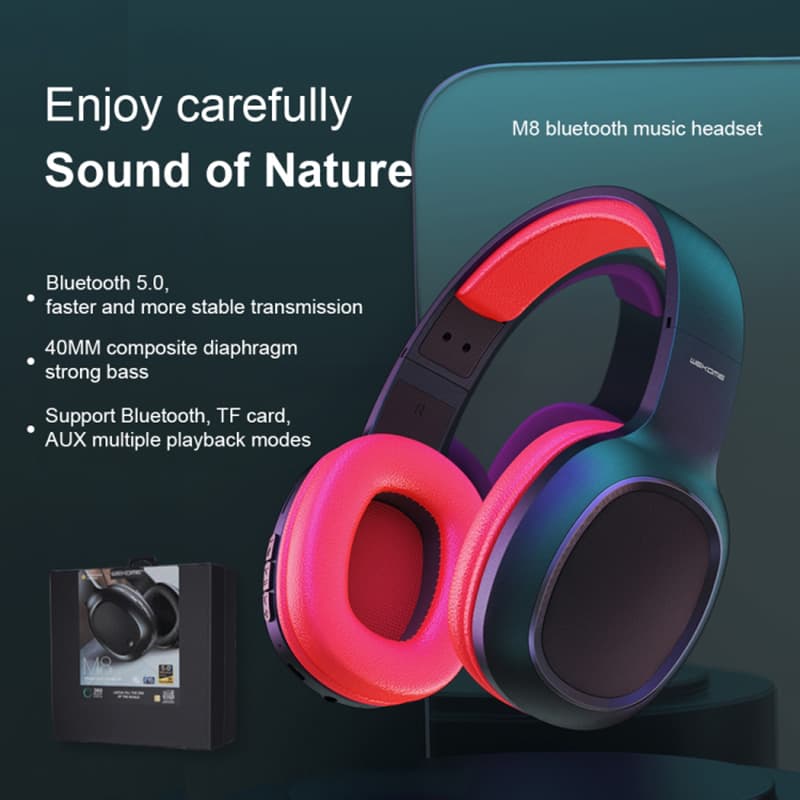 WEKOME M8 - Wireless Over-Ear Bluetooth V5.0 Headphones (Black) 3