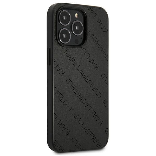 Karl Lagerfeld Perforated Allover - Cover for iPhone 13 Pro (Black) 4