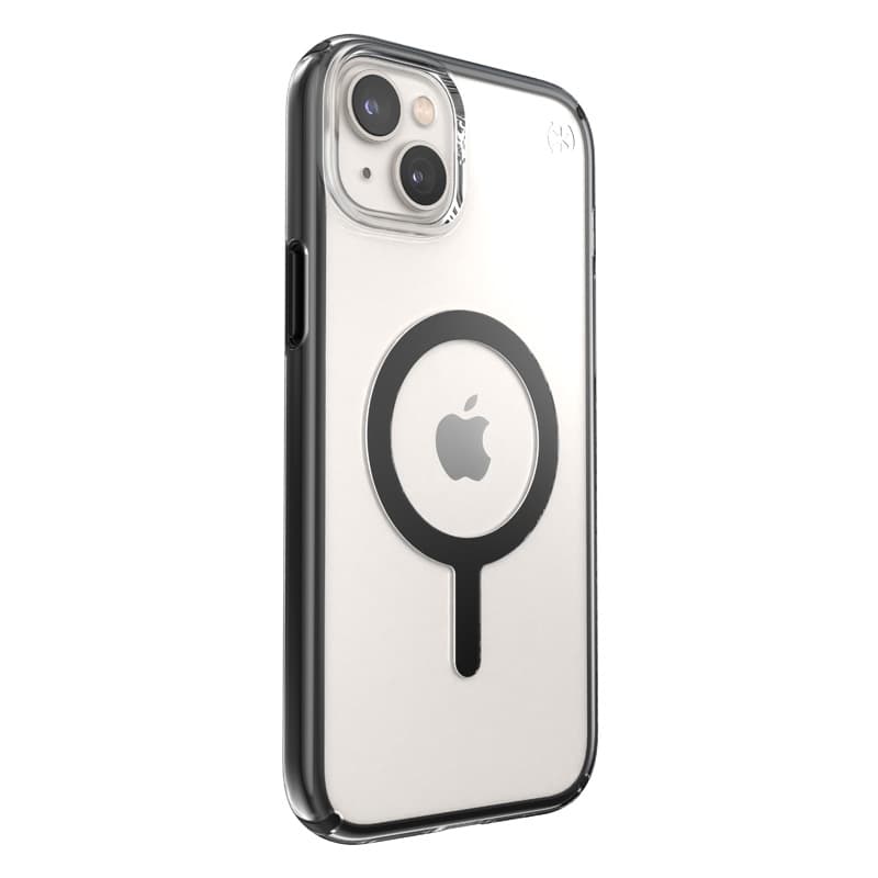Speck Presidio Perfect-Clear with Impact Geometry + MagSafe - iPhone 15 Plus / 14 Plus Case with MICROBAN Coating (Clear / Black) 4