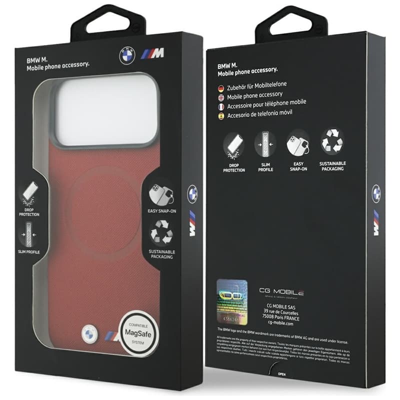 BMW M FW Metal Logo MagSafe - Case iPhone 17 Pro Max (red) 8