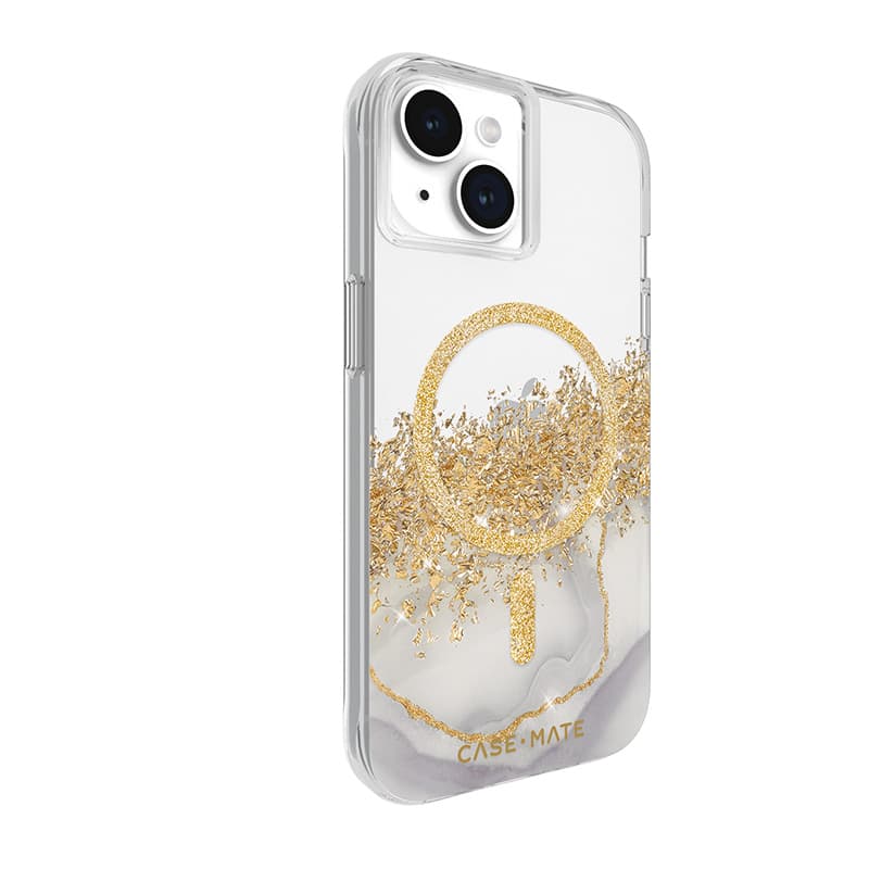 Case-Mate Karat MagSafe - Case for iPhone 15 / iPhone 14 / iPhone 13 decorated with gold (Marble) 2