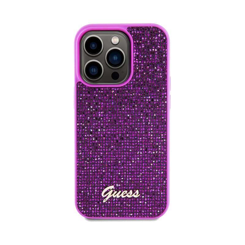 Guess Disco Metal Script - iPhone 14 Pro Case (fuchsia) 3