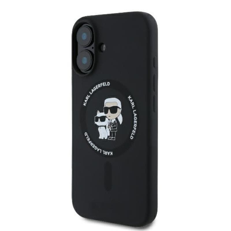 Karl Lagerfeld Silicone Karl & Choupette Ring MagSafe - Case for iPhone 16 Plus (black) 2