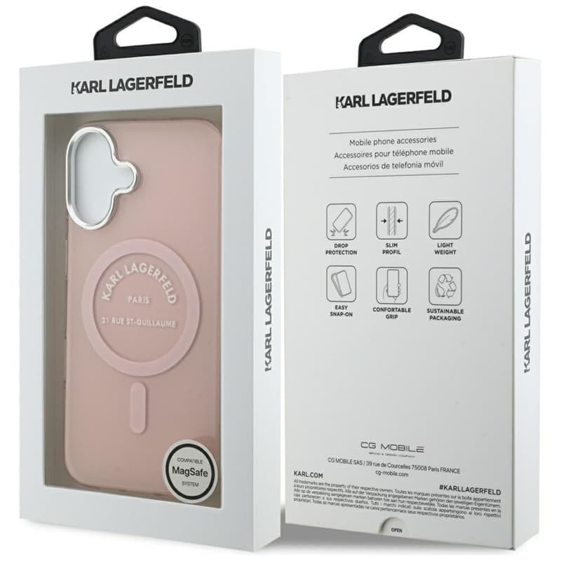 Karl Lagerfeld IML Karl RSG Logo MagSafe - Case for iPhone 17 (pink) 8