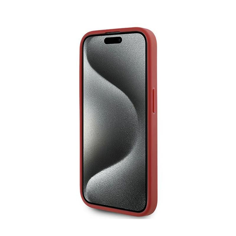 Karl Lagerfeld Diagonal Quilted Script - Case for iPhone 15 Pro Max (Red) 5
