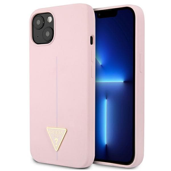 Guess Silicone Triangle Logo - Cover iPhone 13 mini (Purple) 1