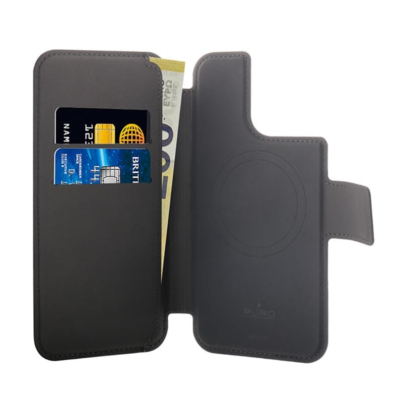 PURO Folio MagSafe Case - Case 2in1 for iPhone 14 Pro / 13 Pro (Black) 7