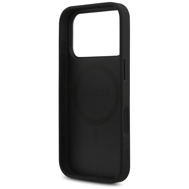 Guess Leather 4G Triangle Strass MagSafe - Case iPhone 17 Pro (Black) 7