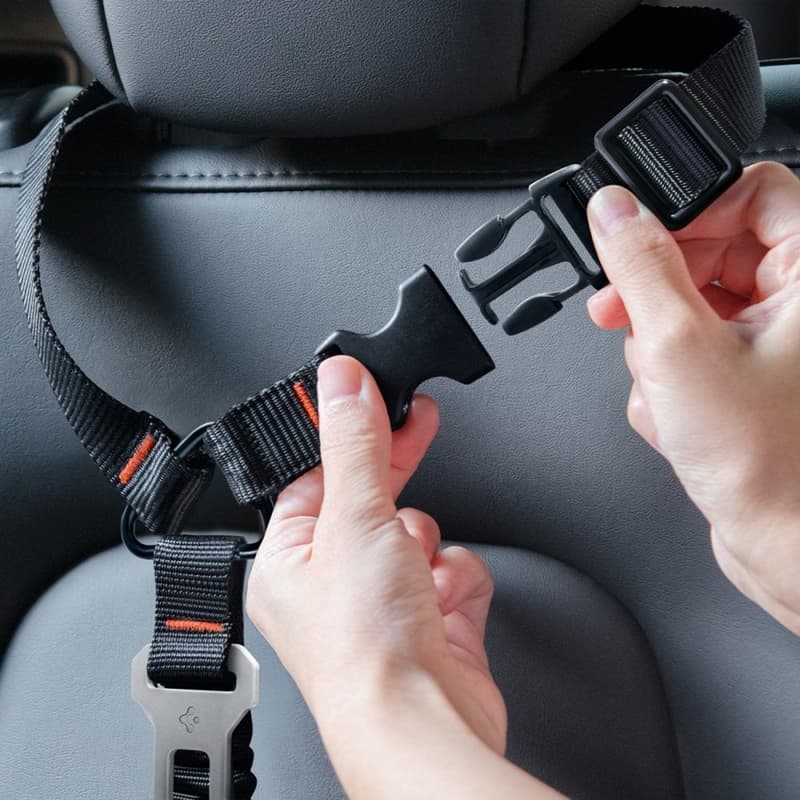 Spigen PS100 - Pet Car Seatbelt / Leash (Black) 7