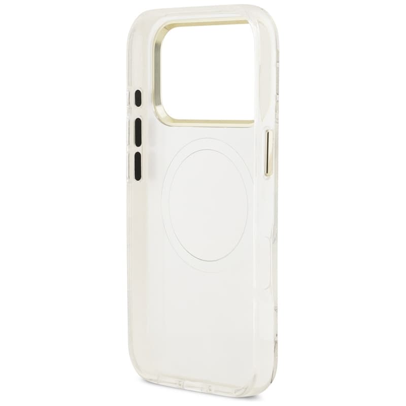 Guess IML Glitter Flowers Triangle MagSafe - Case iPhone 17 Pro Max (white) 7