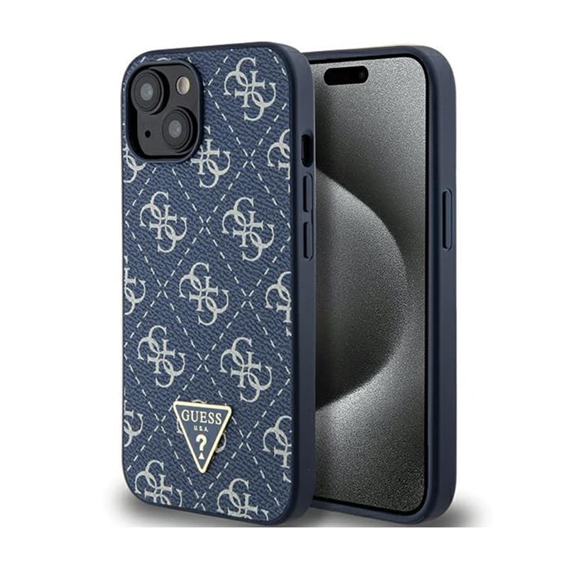 Guess 4G Triangle Metal Logo - Case for iPhone 15 Plus (blue) 1