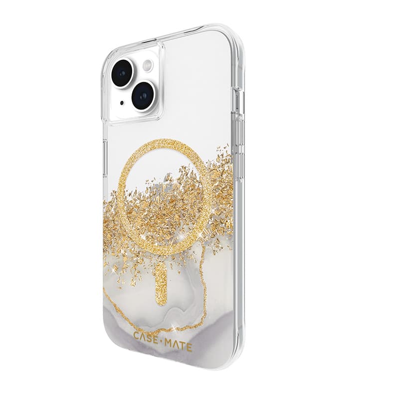 Case-Mate Karat MagSafe - Case for iPhone 15 / iPhone 14 / iPhone 13 decorated with gold (Marble) 3