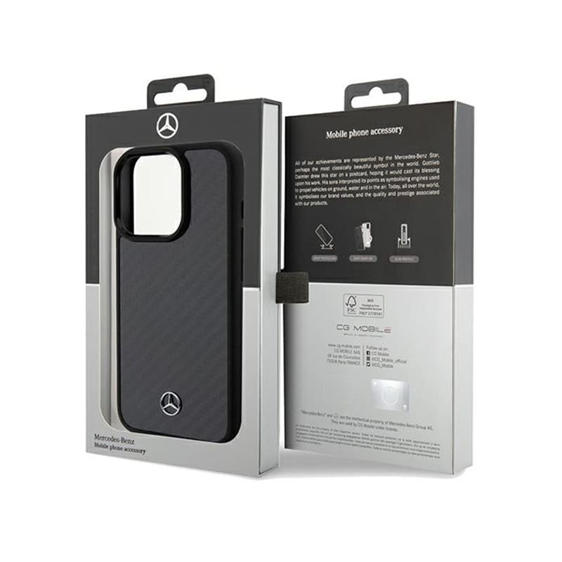 Mercedes Carbon Fiber Dynamic - Case iPhone 15 Pro (Black) 8