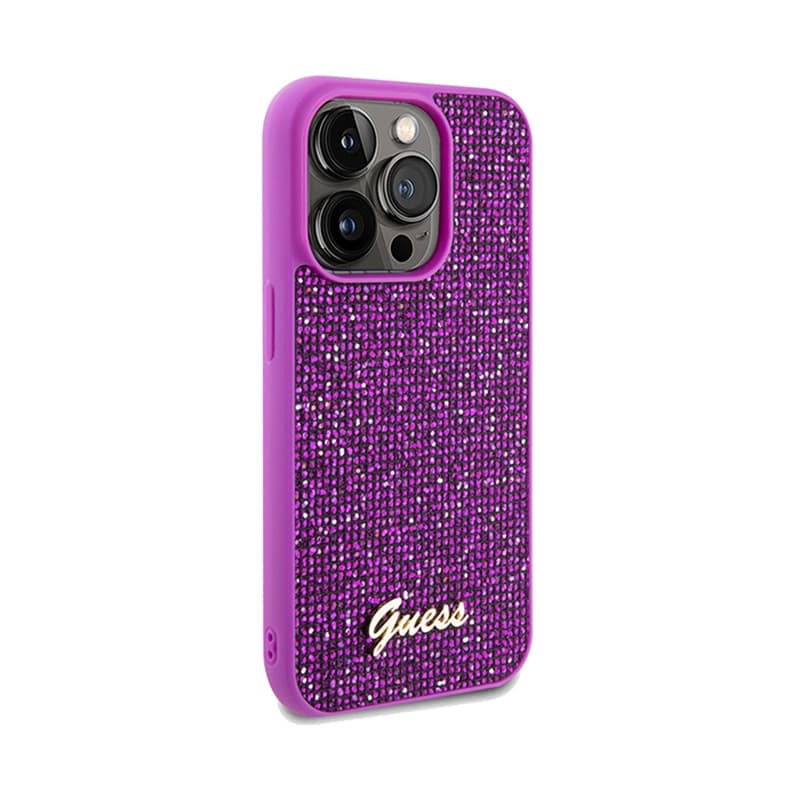Guess Disco Metal Script - iPhone 14 Pro Case (fuchsia) 4