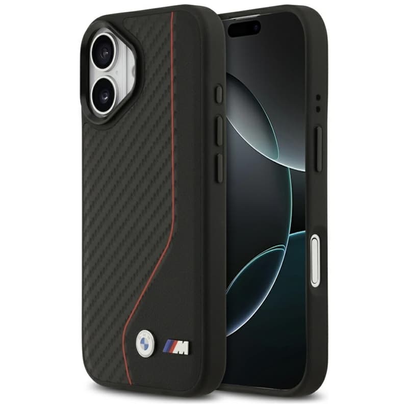 BMW M Carbon Line & Logo MagSafe - Case iPhone 17 (red) 1