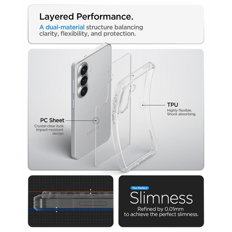 Spigen Ultra Hybrid - Case for Samsung Galaxy S26 (Crystal Clear) 8