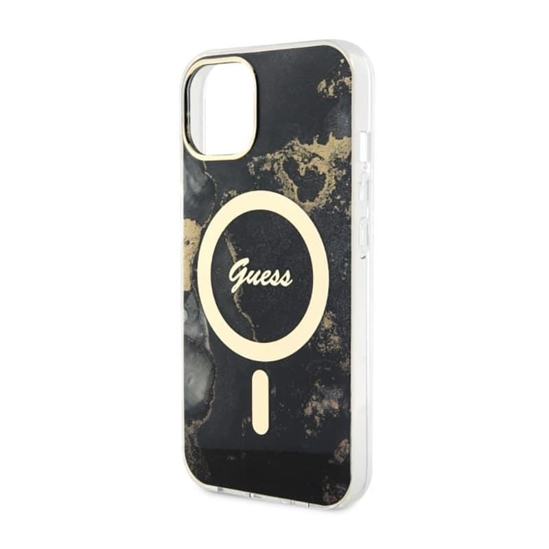 Guess Golden Marble MagSafe - Case for iPhone 14 (Black) 6
